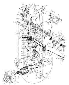 Motion Drive Diagram and Parts List for 425307X24A 2003 Briggs and Stratton Lawn Tractor